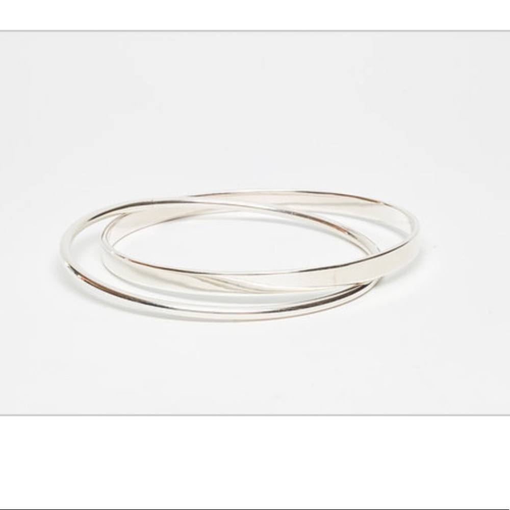 Designer intertwined twin bangles